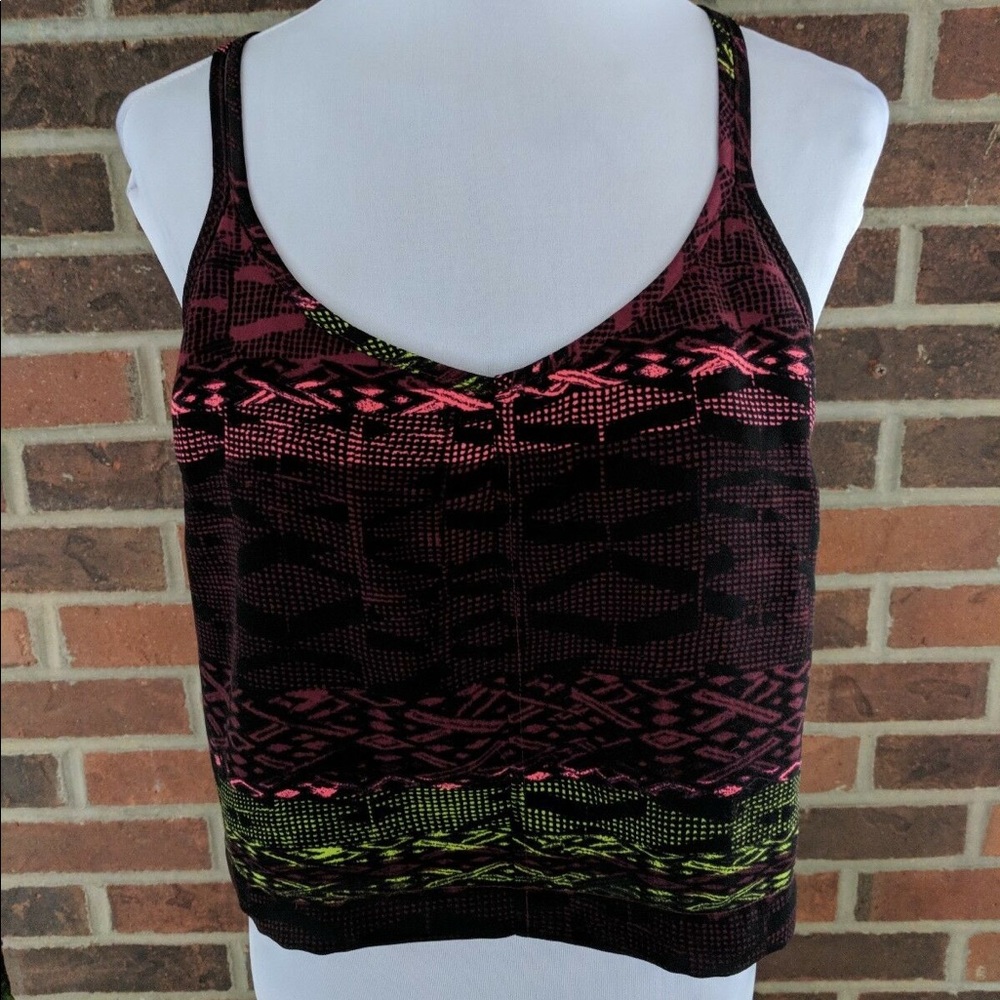 Urban Outfitters UO Silence + Noise Cropped Tank Top Aztec Tribal Striped
